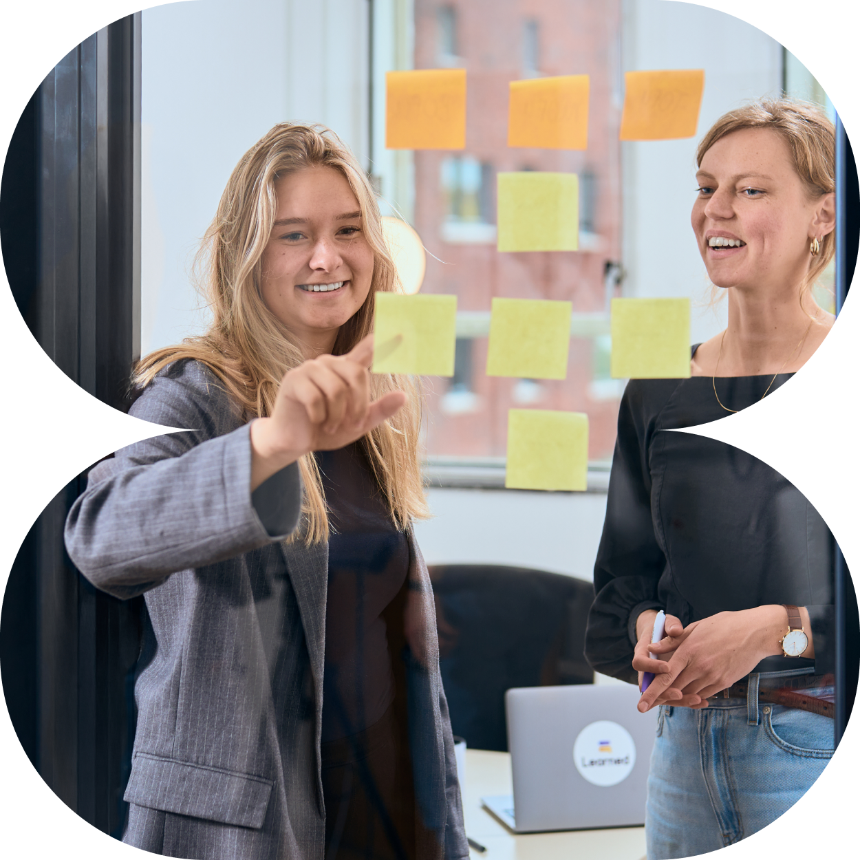 Learned Team met post-its