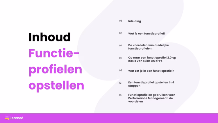 Functieprofielen opstellen inhoudsopgave