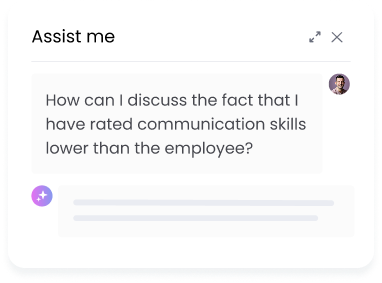 AI Assist in performance reviews