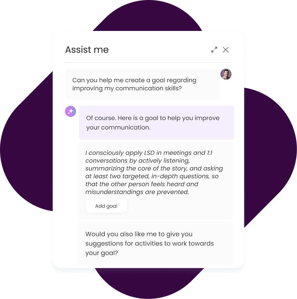 Assist me skills Use AI to help create your goals
