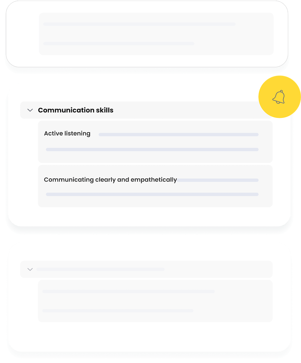 Create a list with important qualities, for example communication skilss