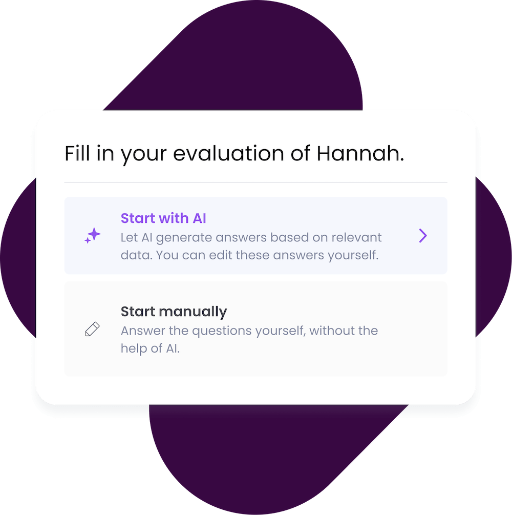 Evaluation fill in Fill in your evaluation with AI