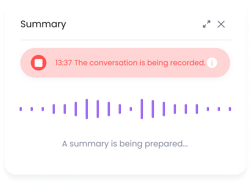 Use AI to make a summary of a conversation